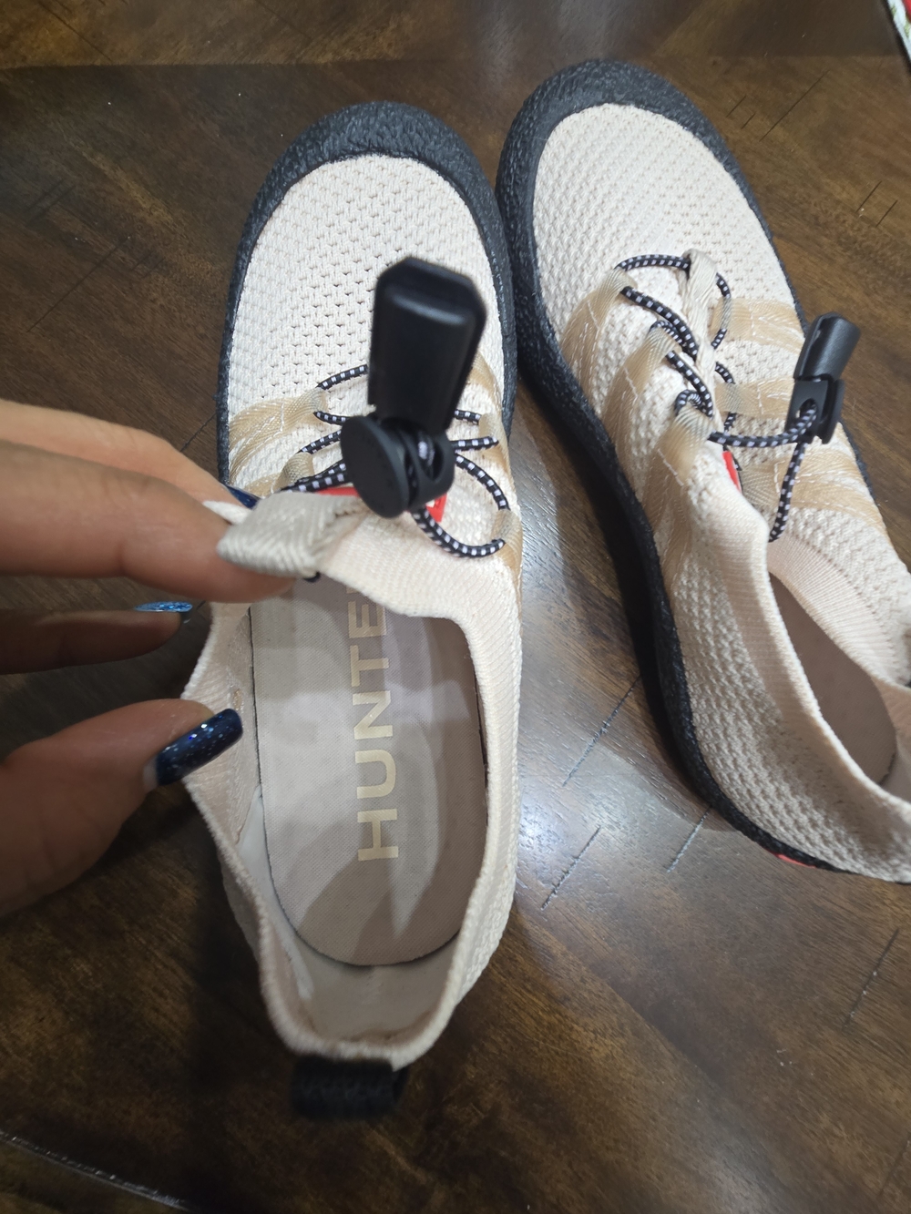Hunter Lightweight Knit Lace-Up Sneakers in Blush - Picture 9 of 13
